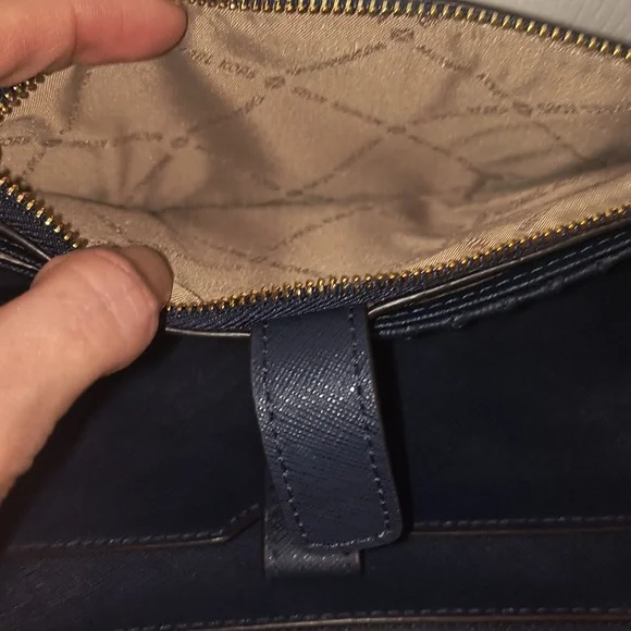 Michael Kors Jet Set Navy Floral Double Zip Wristlet - Picture 13 of 13